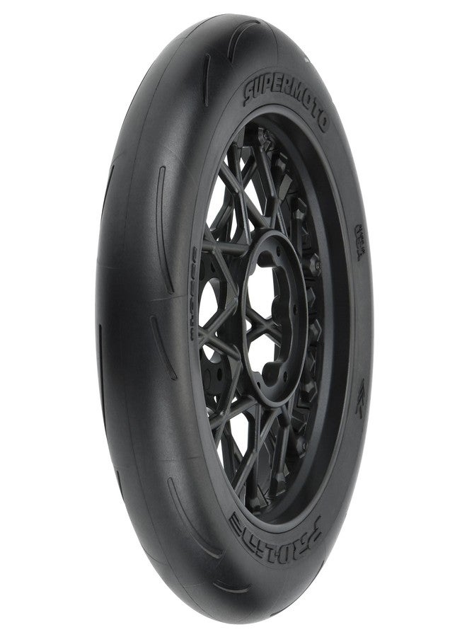 Pro-Line Racing 1/4 Supermoto Tire Front MTD Black Wheel PM-MX/SM PRO1022210 RC Tire - Image 1